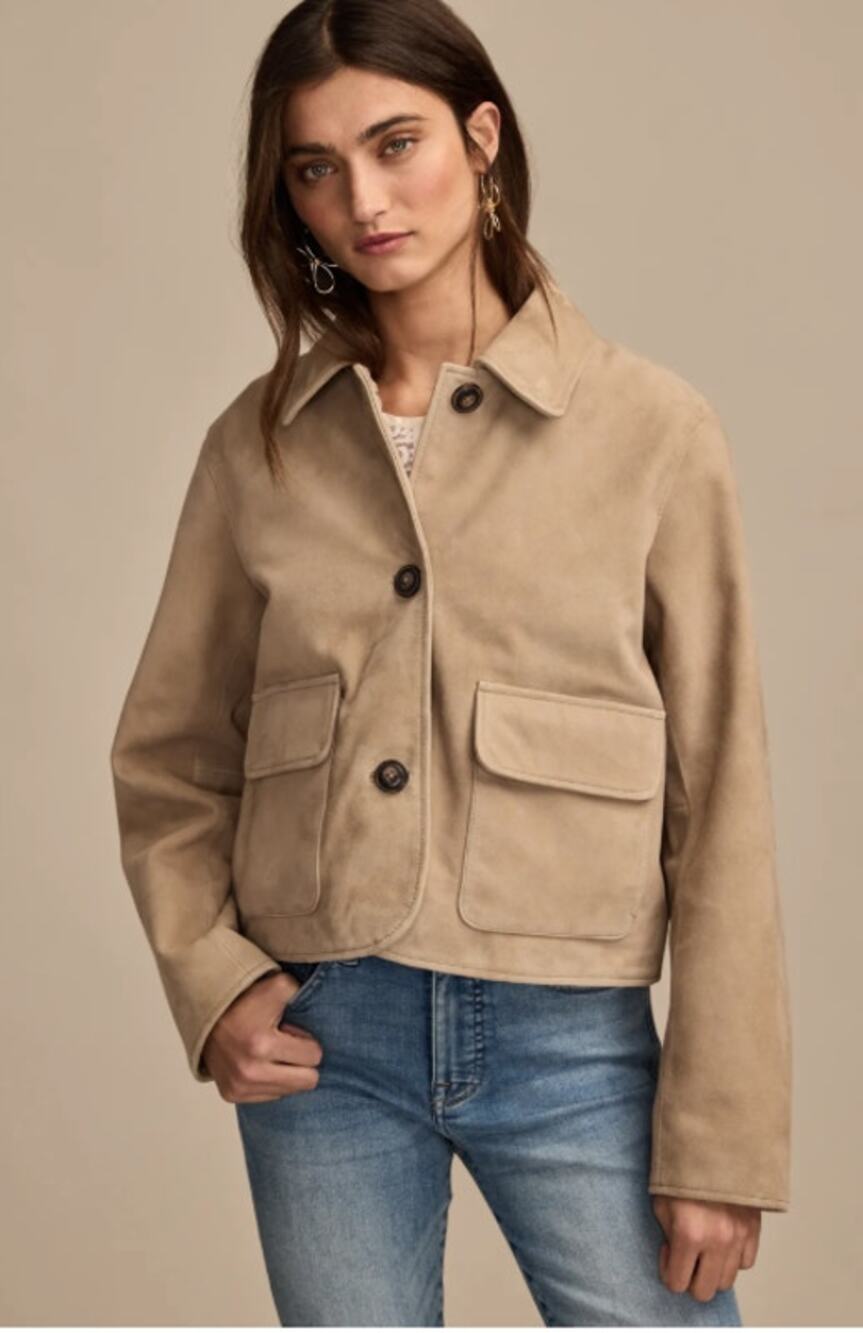 NWT Lucky Brand Suede Leather Jacket